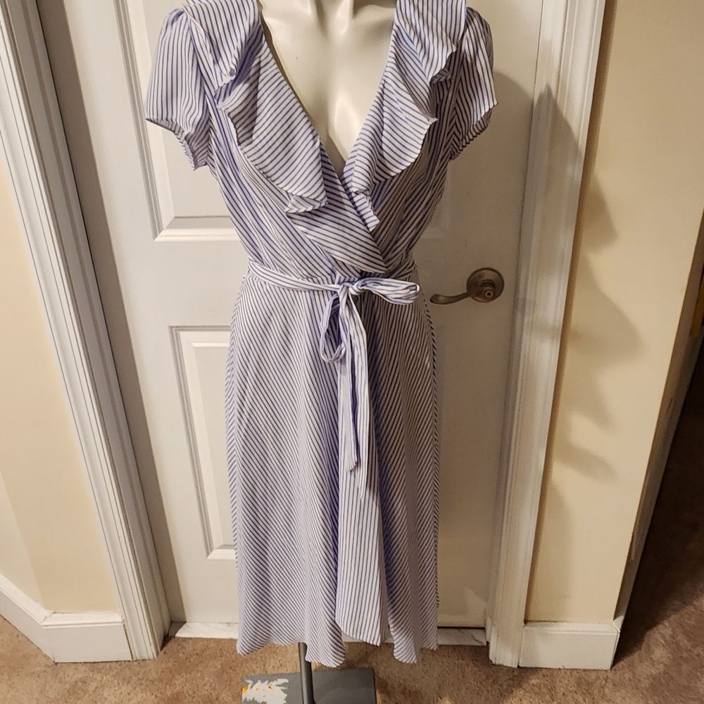 DN Design size 12 blue stripes dress